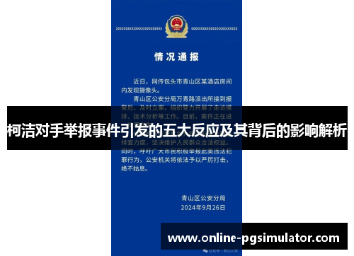 柯洁对手举报事件引发的五大反应及其背后的影响解析